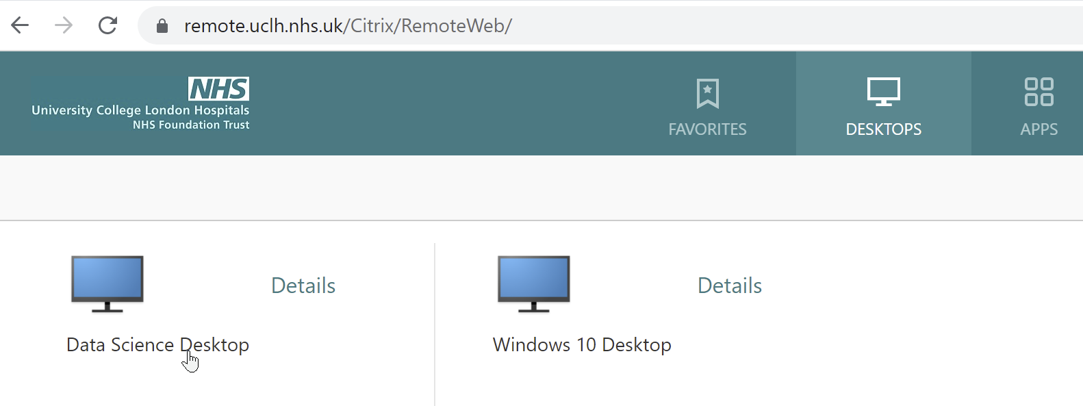 Uclh Data Science Desktop 